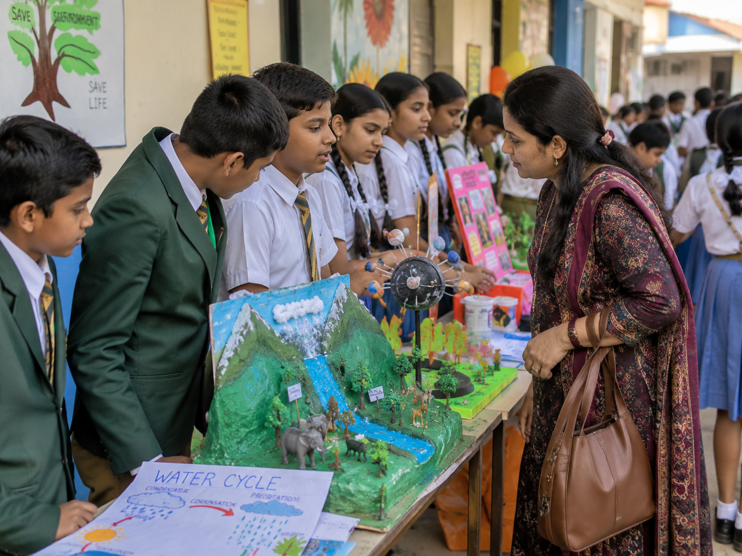 Students engaged in classroom learning